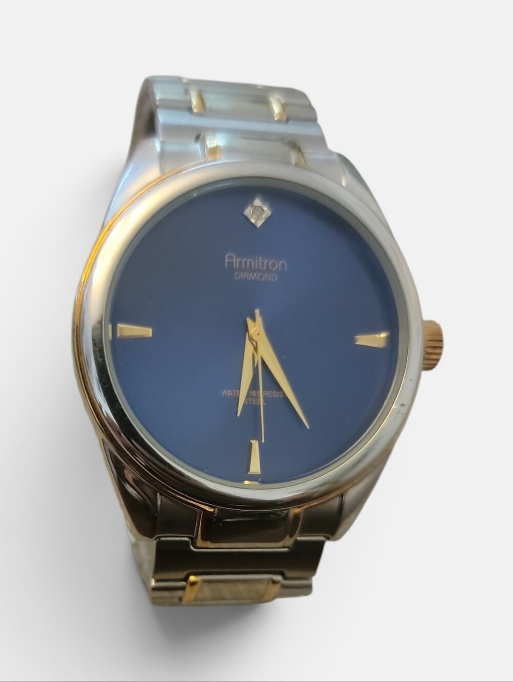 Armitron Two-Tone Gold & Silver Men's Blue Dial Watch